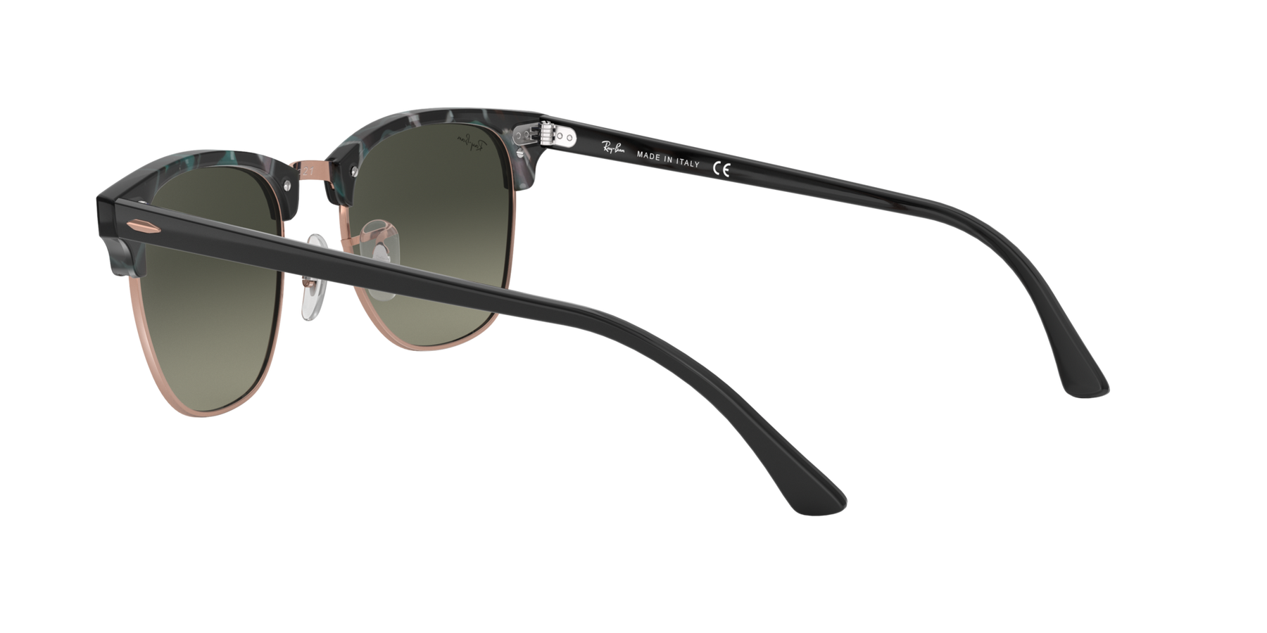 Clubmaster - Spotted Grey/Green - Light Grey Gradient Dark Grey