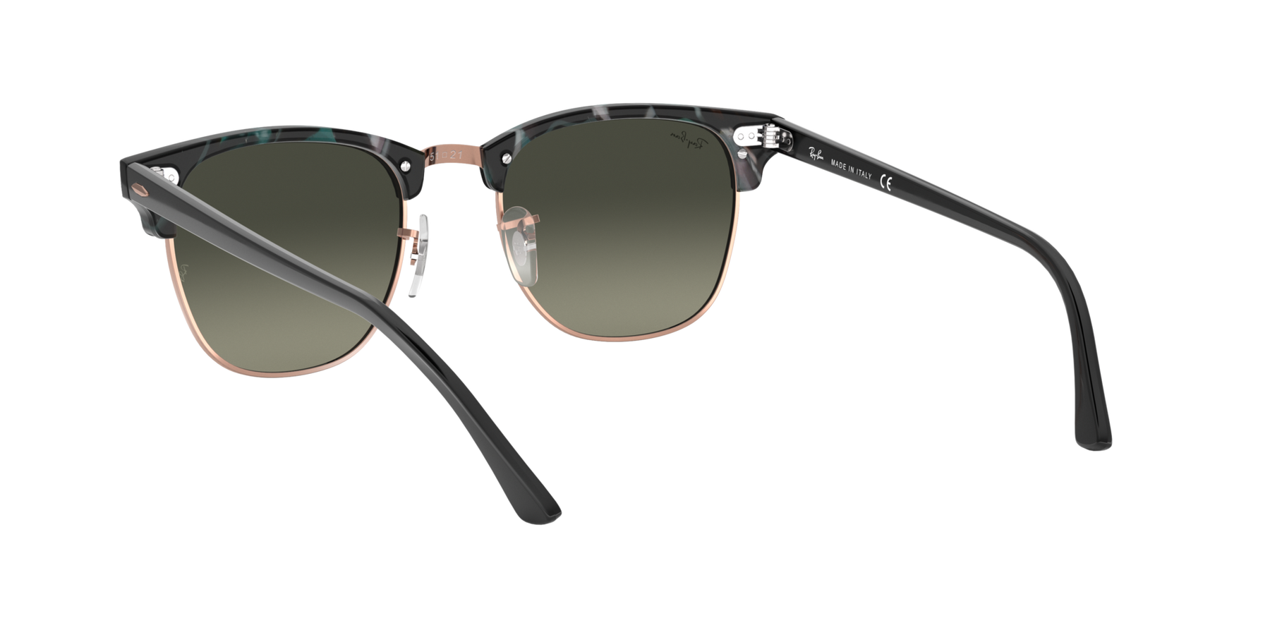 Clubmaster - Spotted Grey/Green - Light Grey Gradient Dark Grey