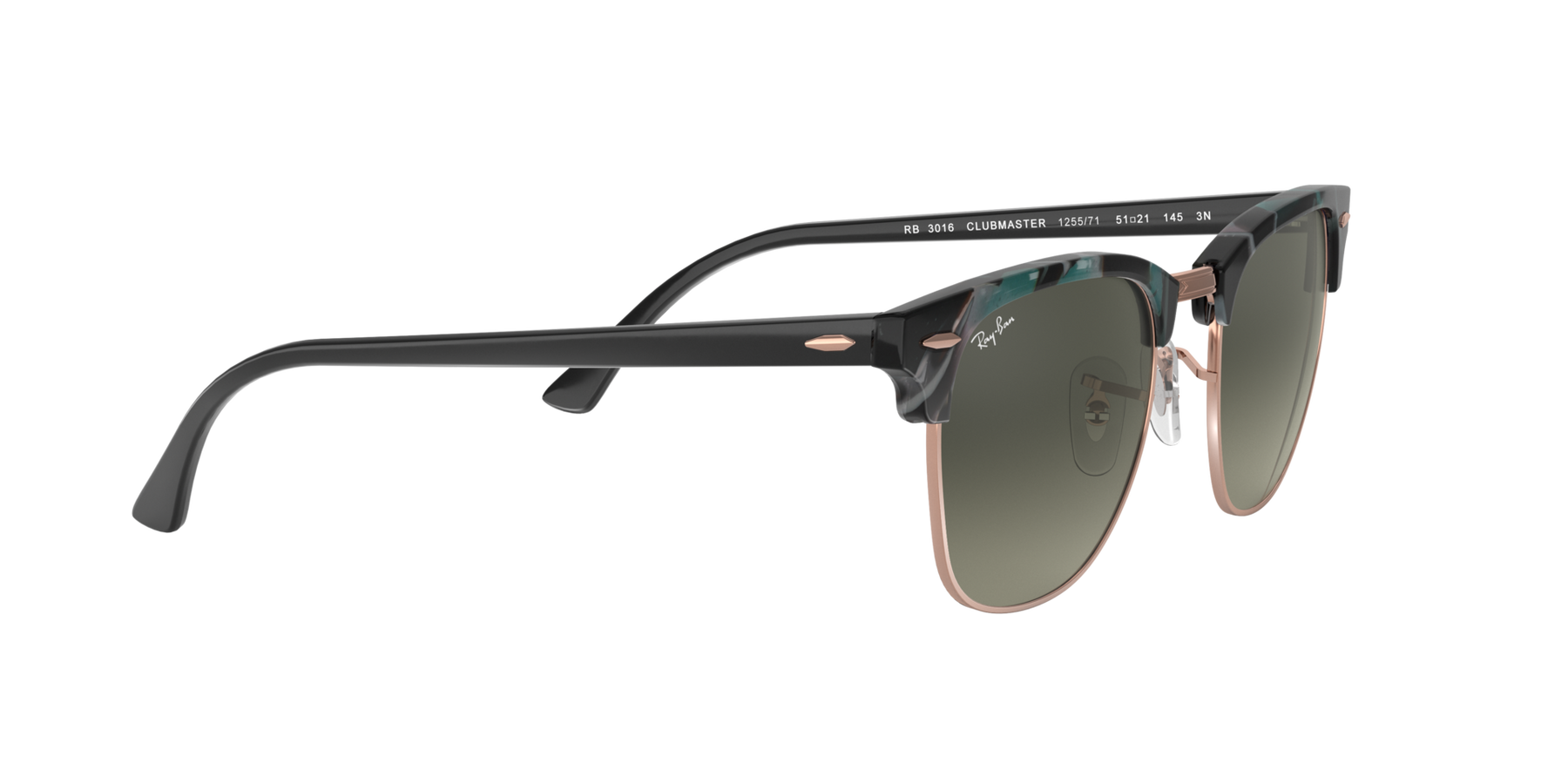 Clubmaster - Spotted Grey/Green - Light Grey Gradient Dark Grey