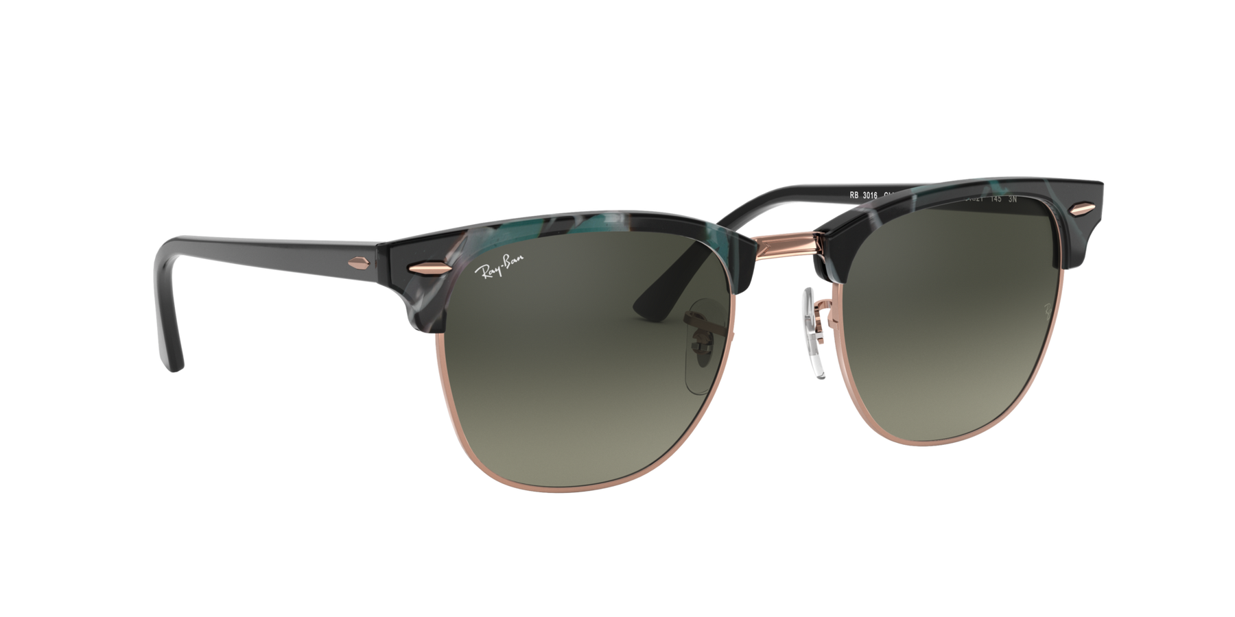 Clubmaster - Spotted Grey/Green - Light Grey Gradient Dark Grey