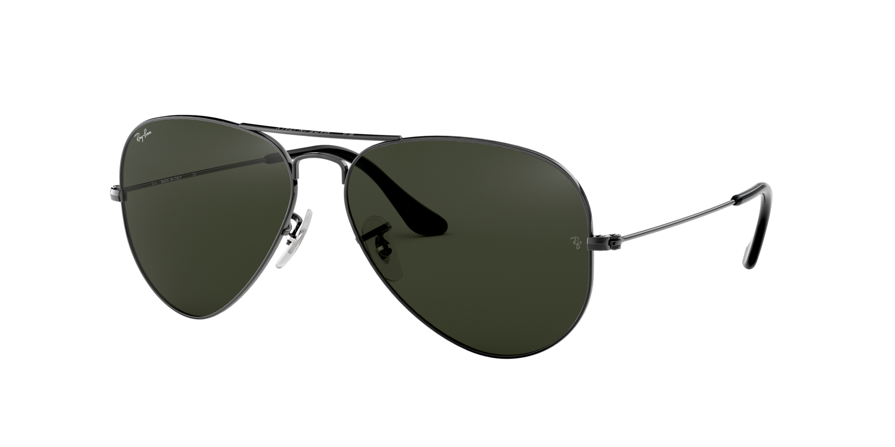 Aviator Large Metal Solglasögon - Gunmetal