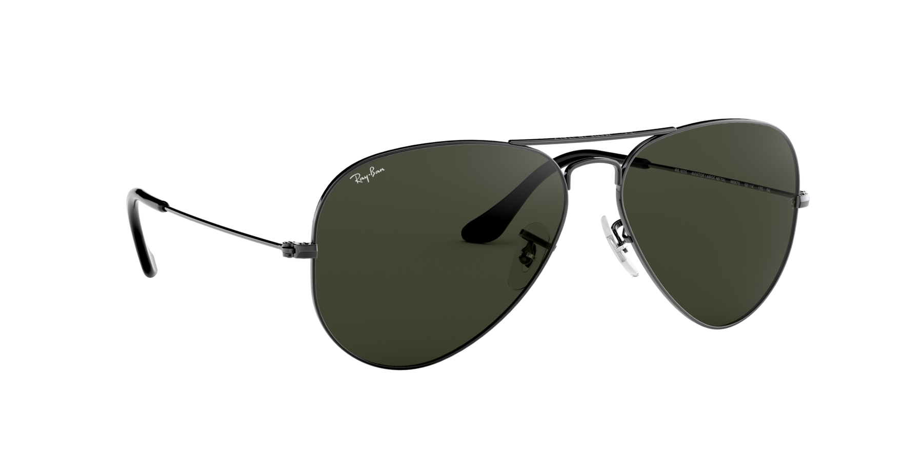 Aviator Large Metal Solglasögon - Gunmetal