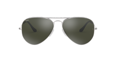 Aviator Large Metal - Silver - Grey Mirror