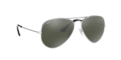 Aviator Large Metal - Silver - Grey Mirror