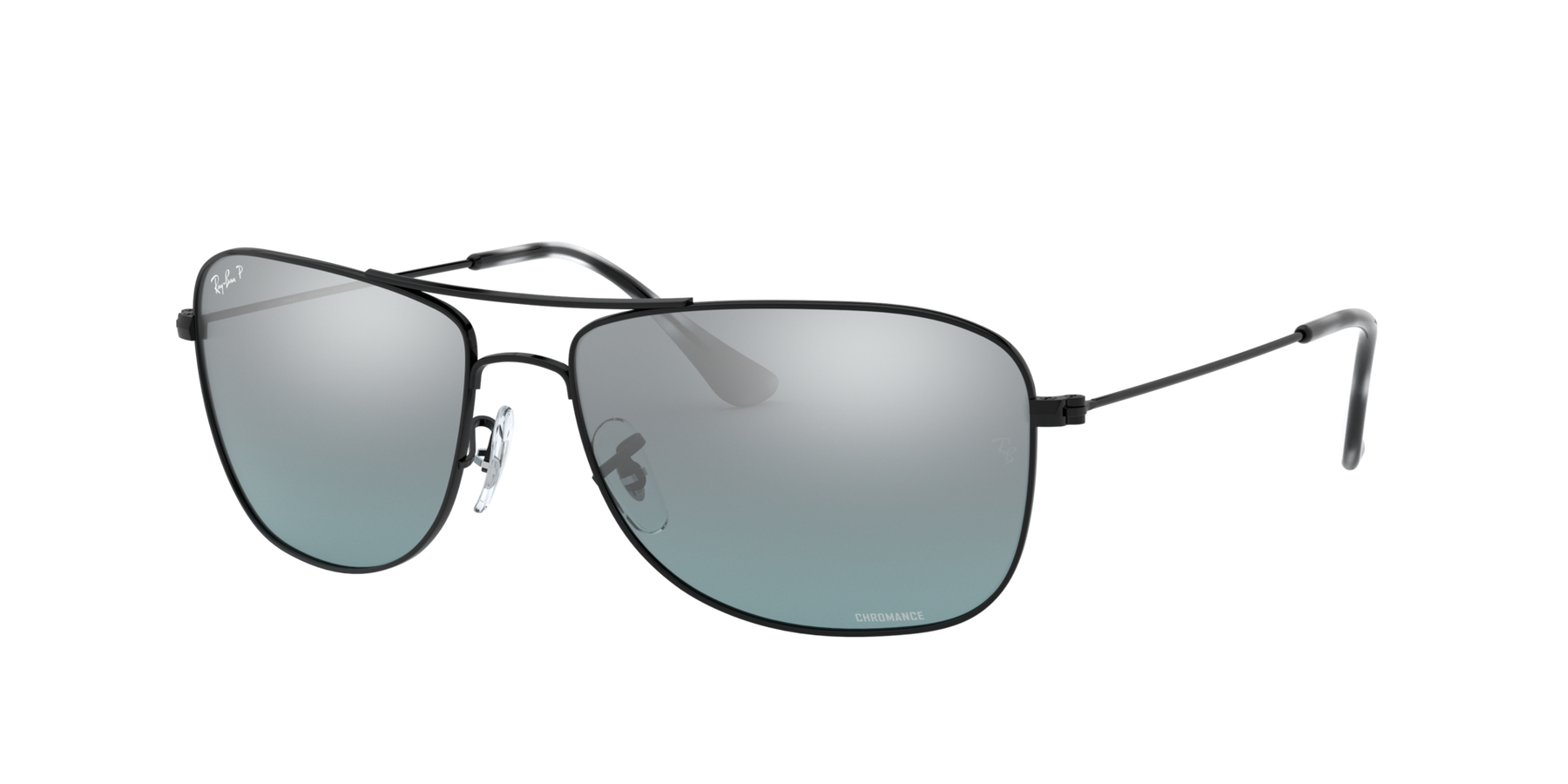 RB3543 - Black - Blue Mirror Silver