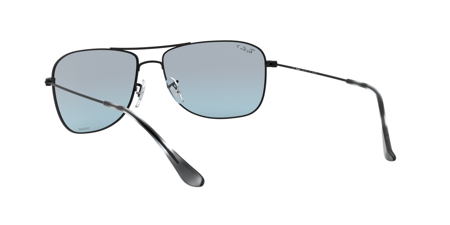 RB3543 - Black - Blue Mirror Silver