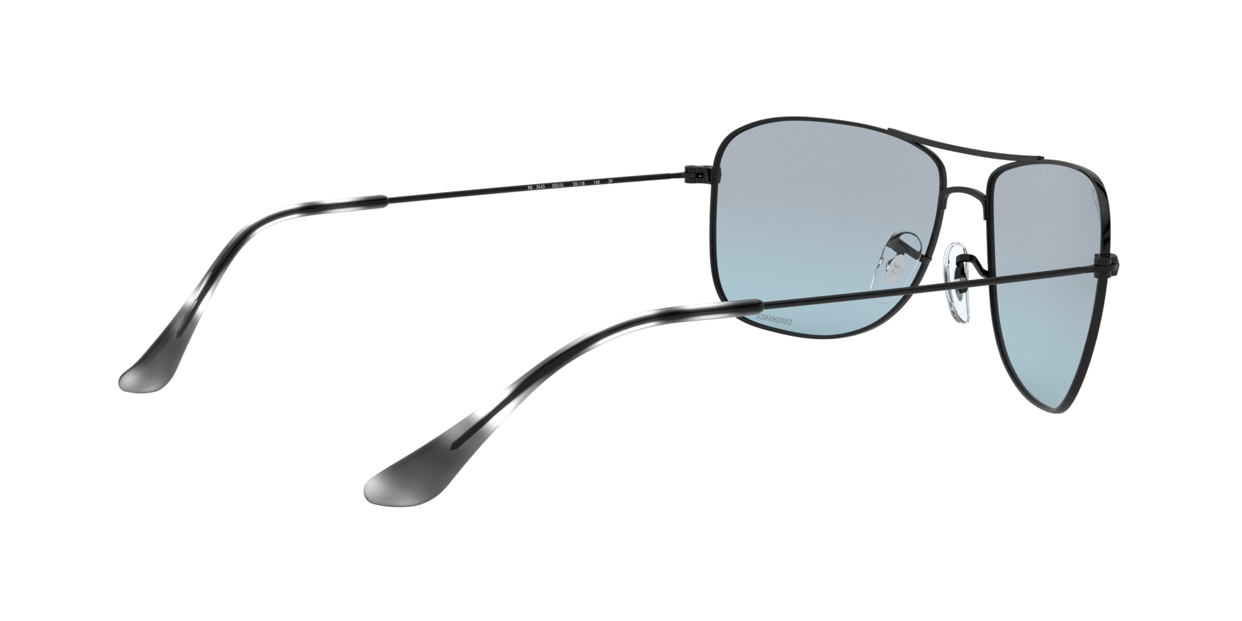RB3543 - Black - Blue Mirror Silver