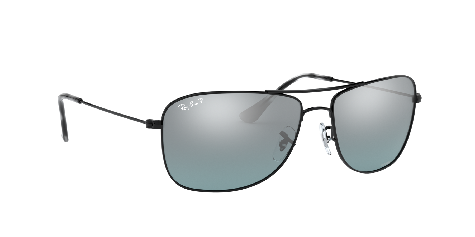 RB3543 - Black - Blue Mirror Silver