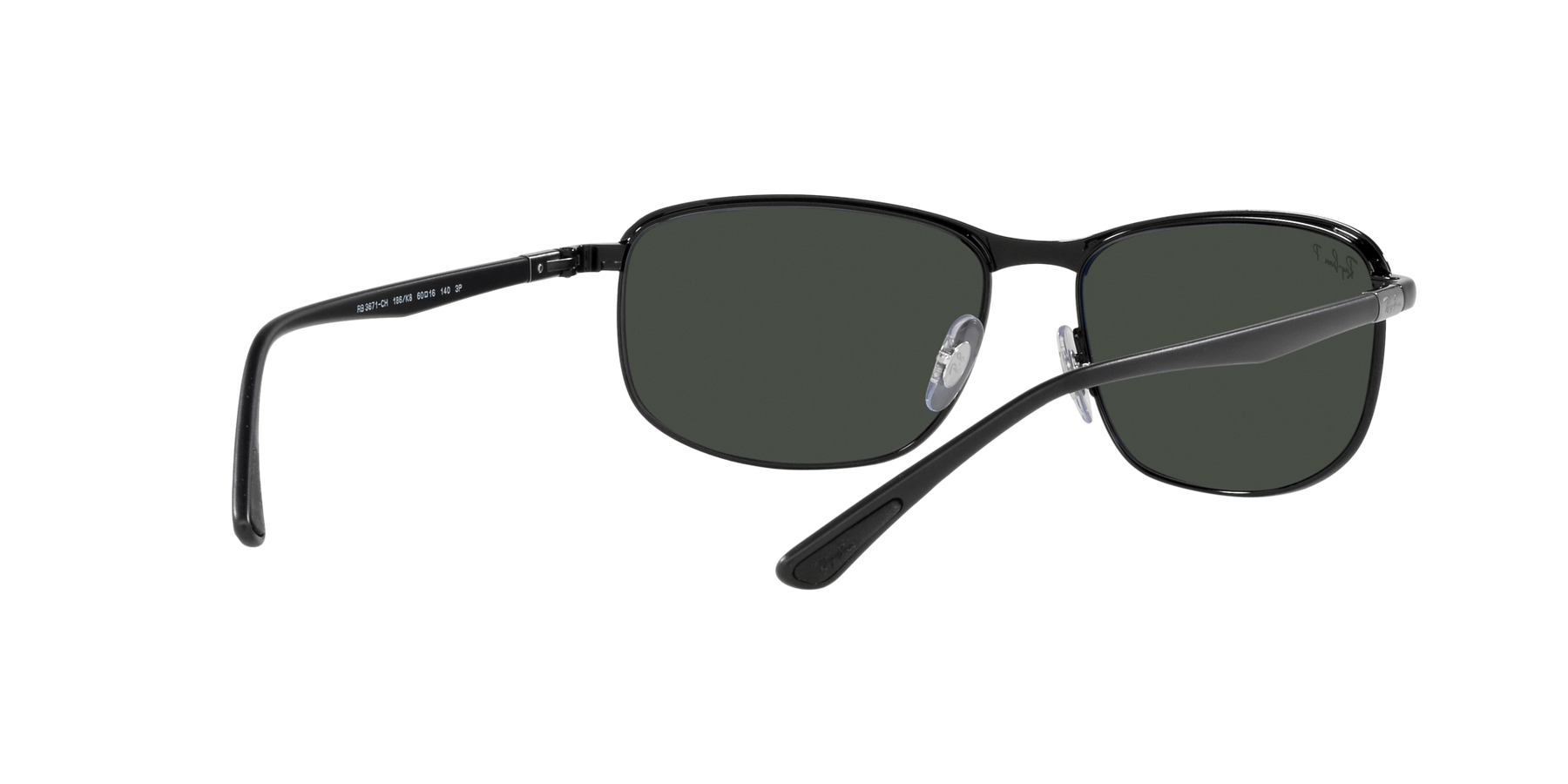 RB3671CH Chromance - Black On Black - Polar Dark Grey