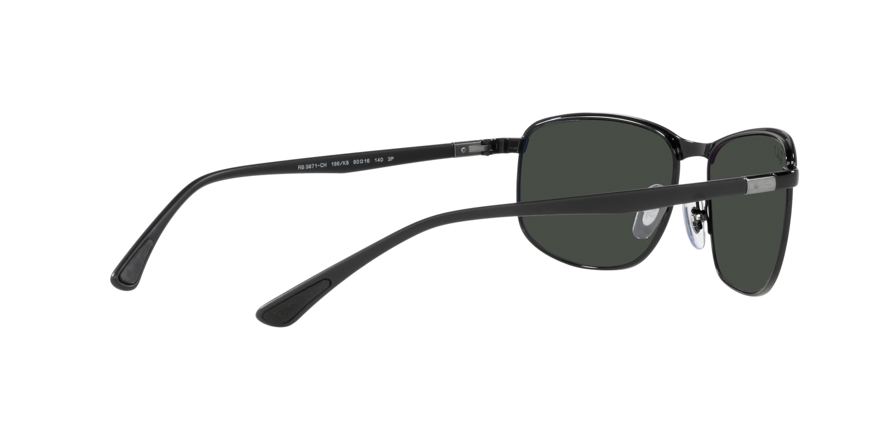RB3671CH Chromance - Black On Black - Polar Dark Grey