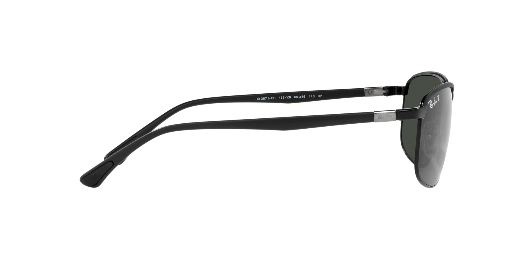 RB3671CH Chromance - Black On Black - Polar Dark Grey