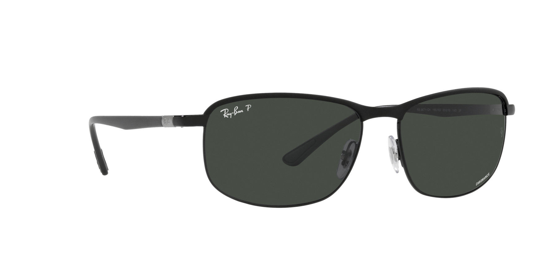 RB3671CH Chromance - Black On Black - Polar Dark Grey