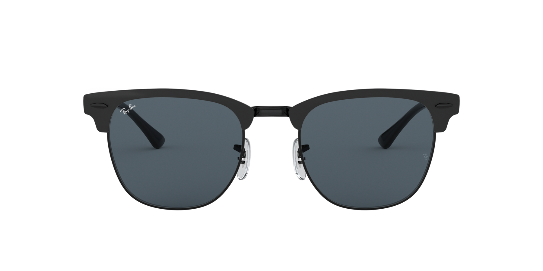 Clubmaster Metal - Matte Black On Black - Blue