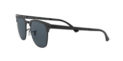Clubmaster Metal - Matte Black On Black - Blue