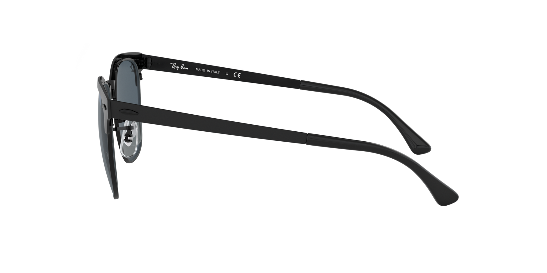 Clubmaster Metal - Matte Black On Black - Blue
