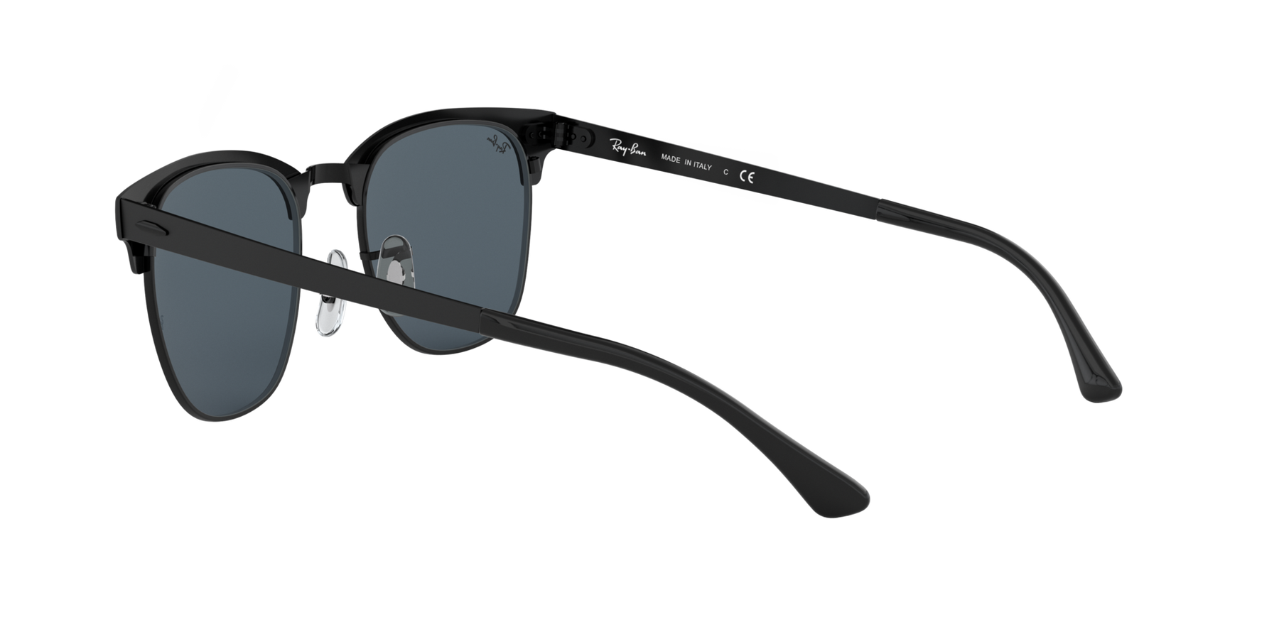Clubmaster Metal - Matte Black On Black - Blue