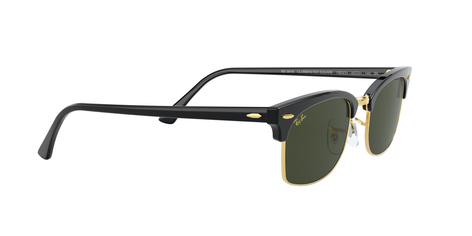 Clubmaster Square - Black - G-15 Green