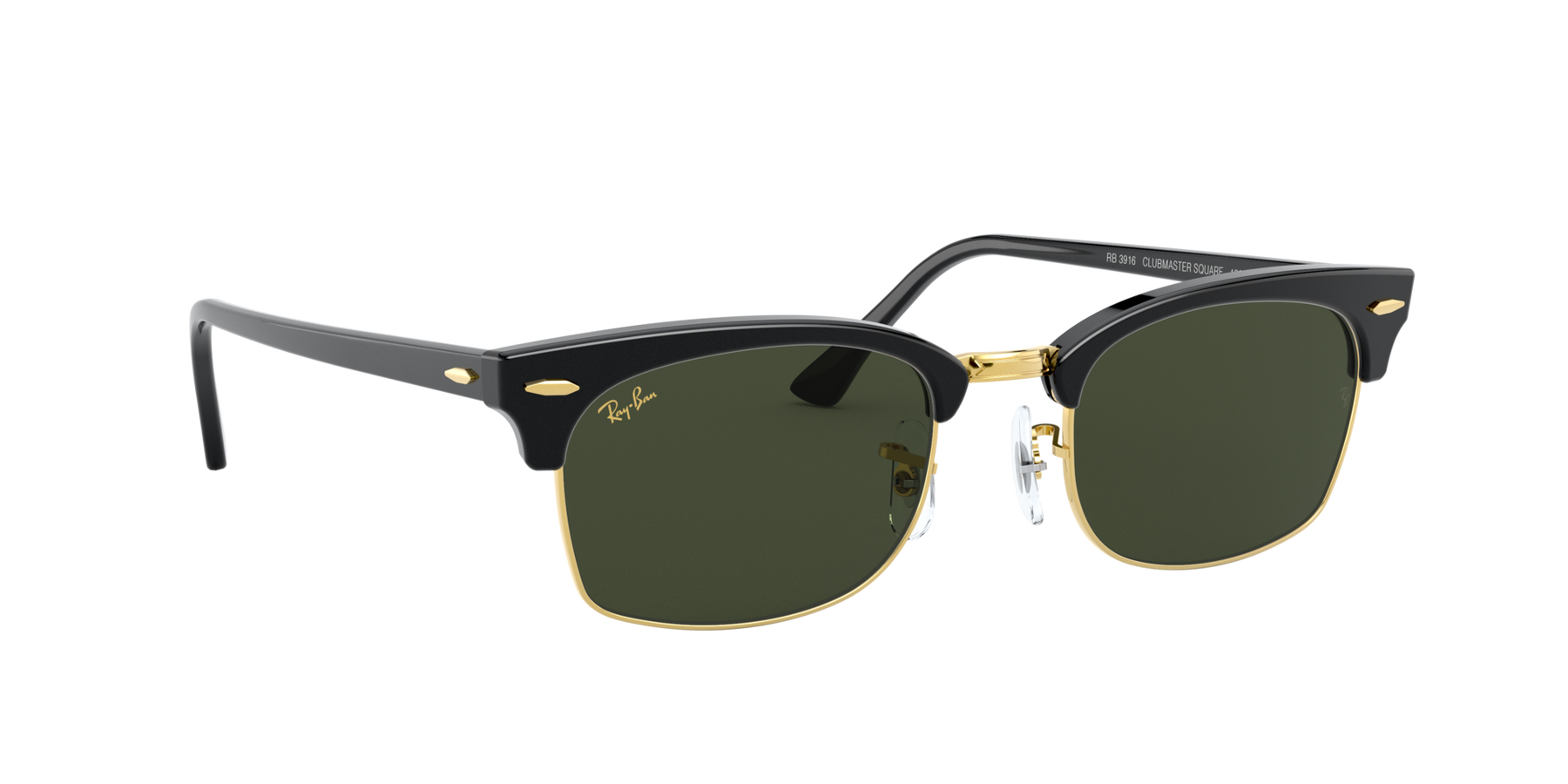 Clubmaster Square - Black - G-15 Green