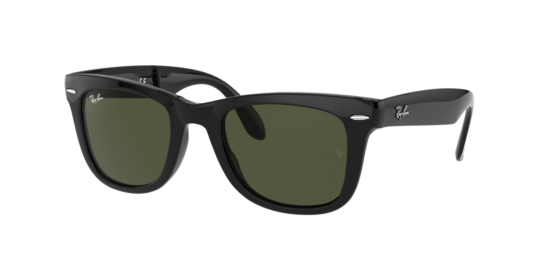 Ray-Ban Folding Wayfarer - Svart / G-15 Green
