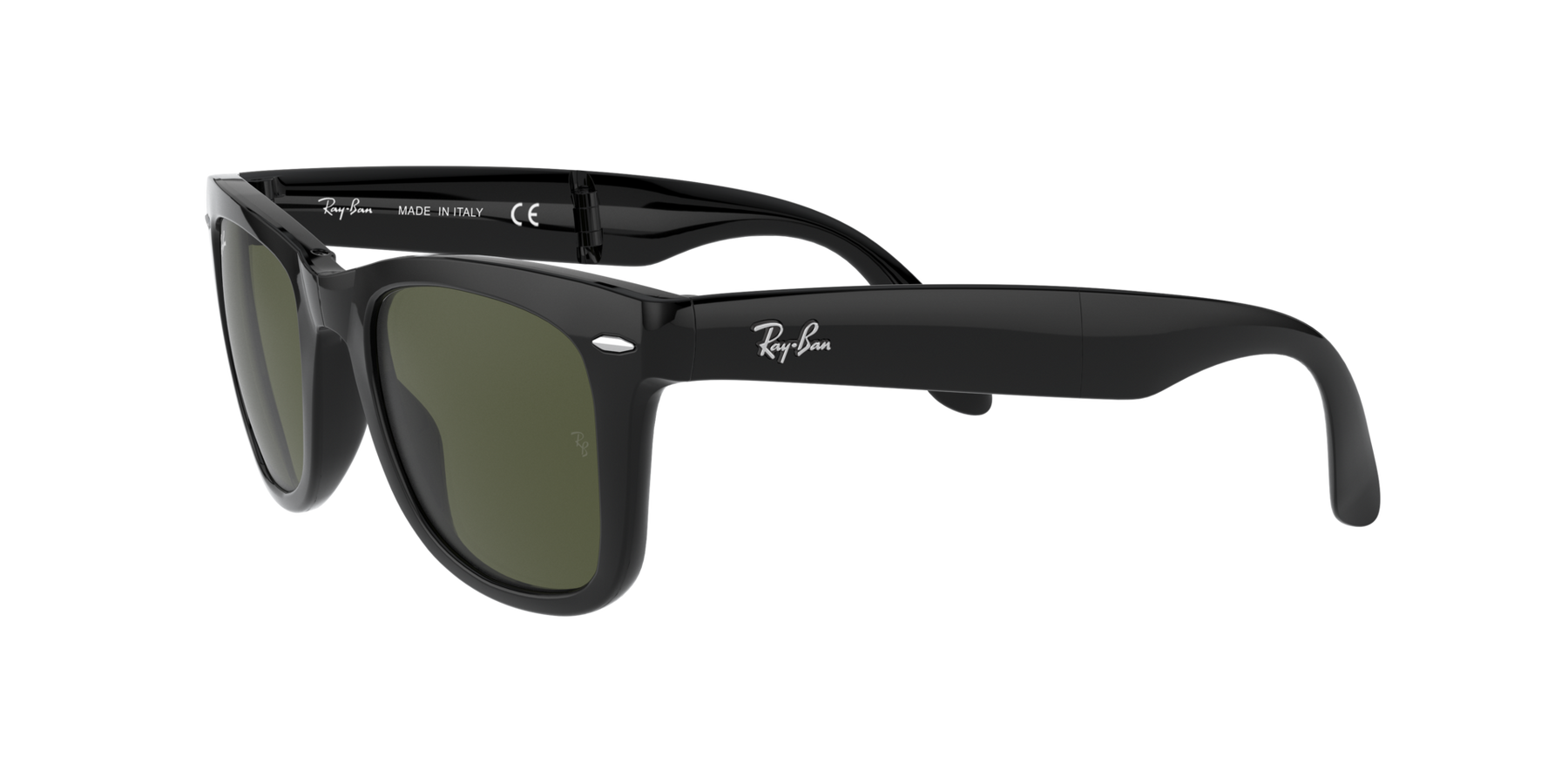 Ray-Ban Folding Wayfarer - Svart / G-15 Green