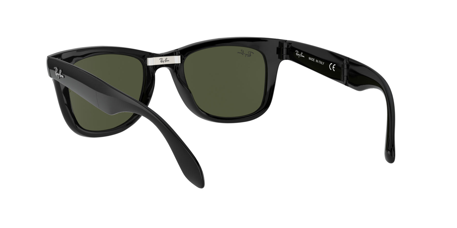 Ray-Ban Folding Wayfarer - Svart / G-15 Green