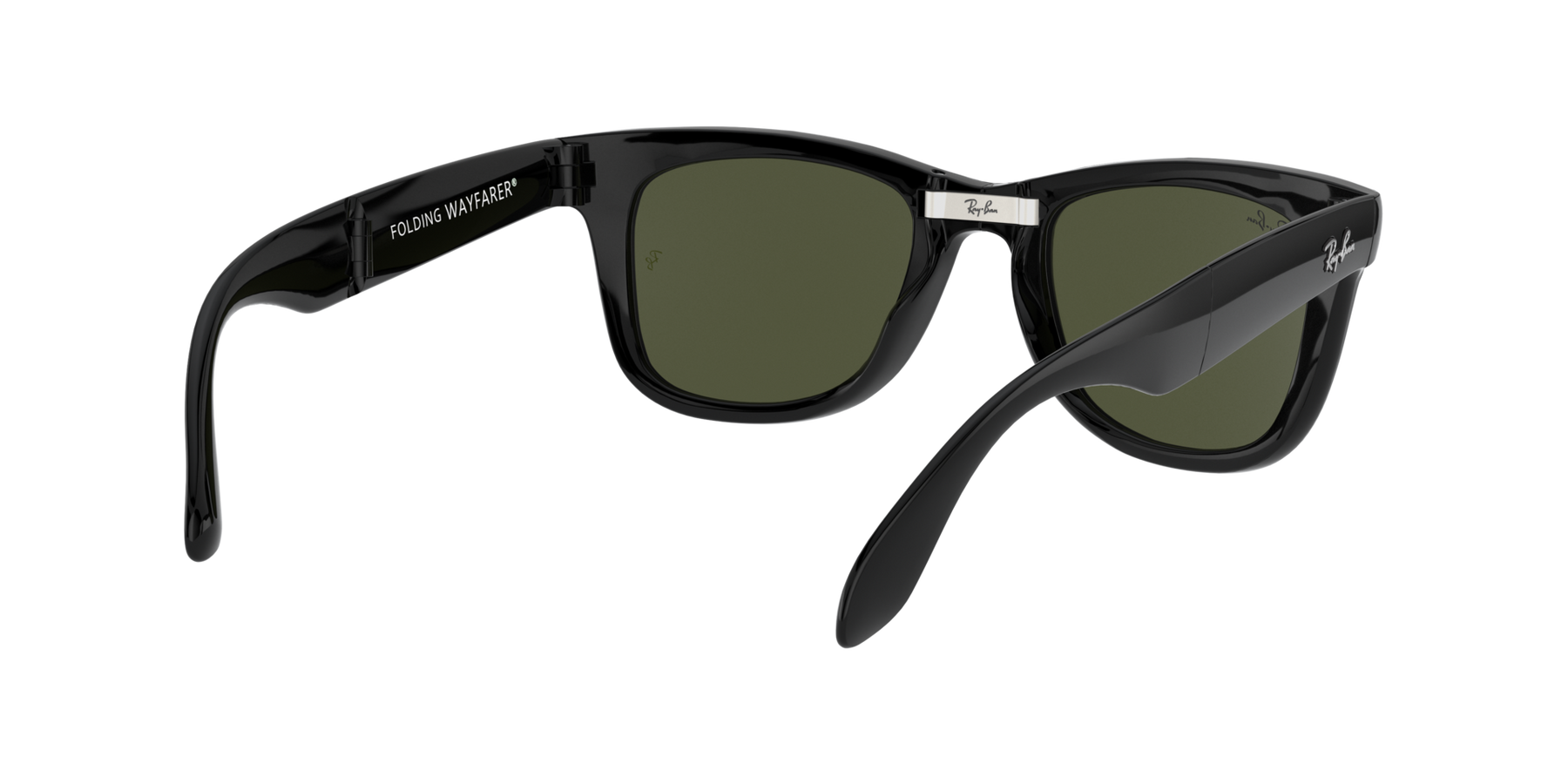 Ray-Ban Folding Wayfarer - Svart / G-15 Green