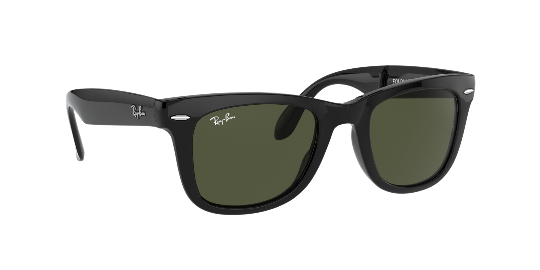 Ray-Ban Folding Wayfarer - Svart / G-15 Green