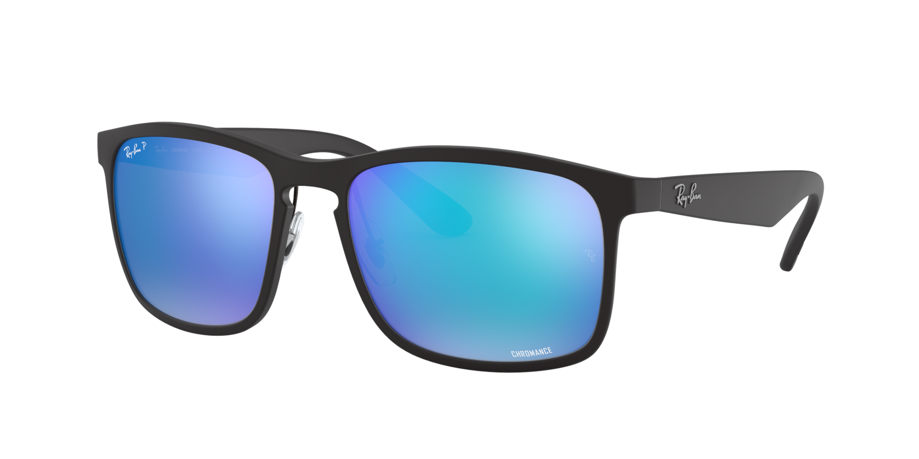 RB4264 - Matte Black - Green Mirror Blue