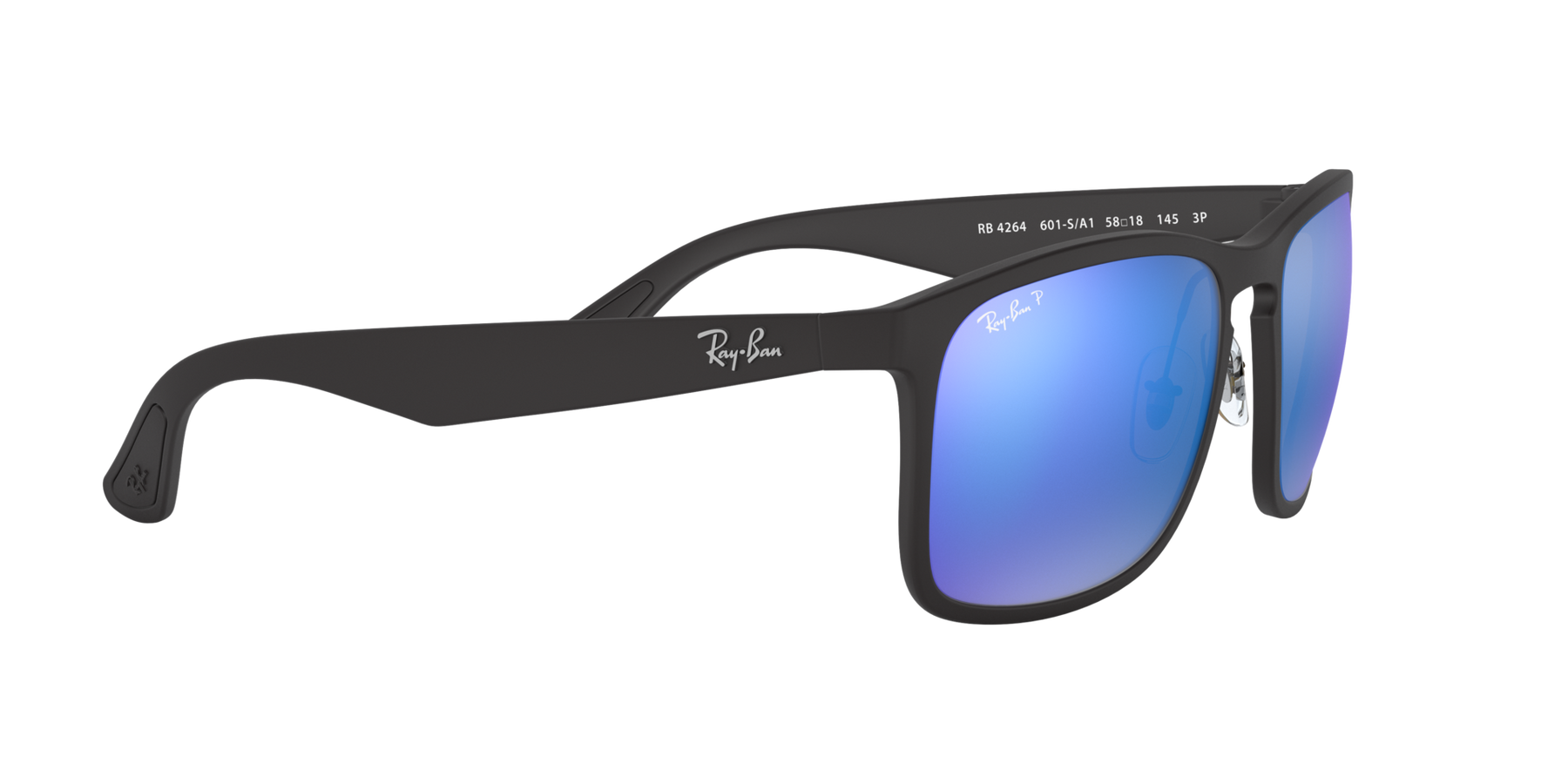 RB4264 - Matte Black - Green Mirror Blue