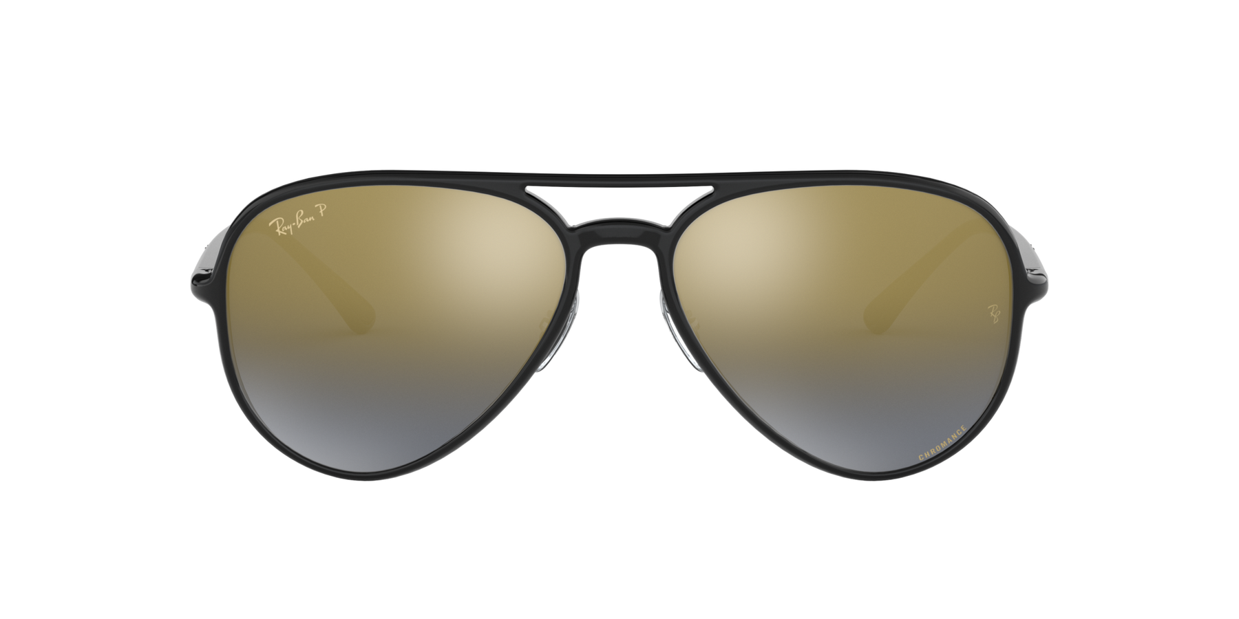 RB4320CH - Svart - Blue Mirror Gold Gradient