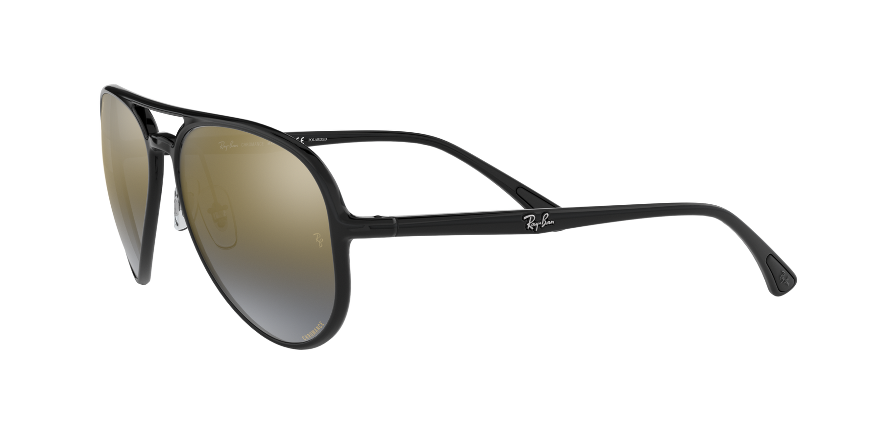 RB4320CH - Svart - Blue Mirror Gold Gradient