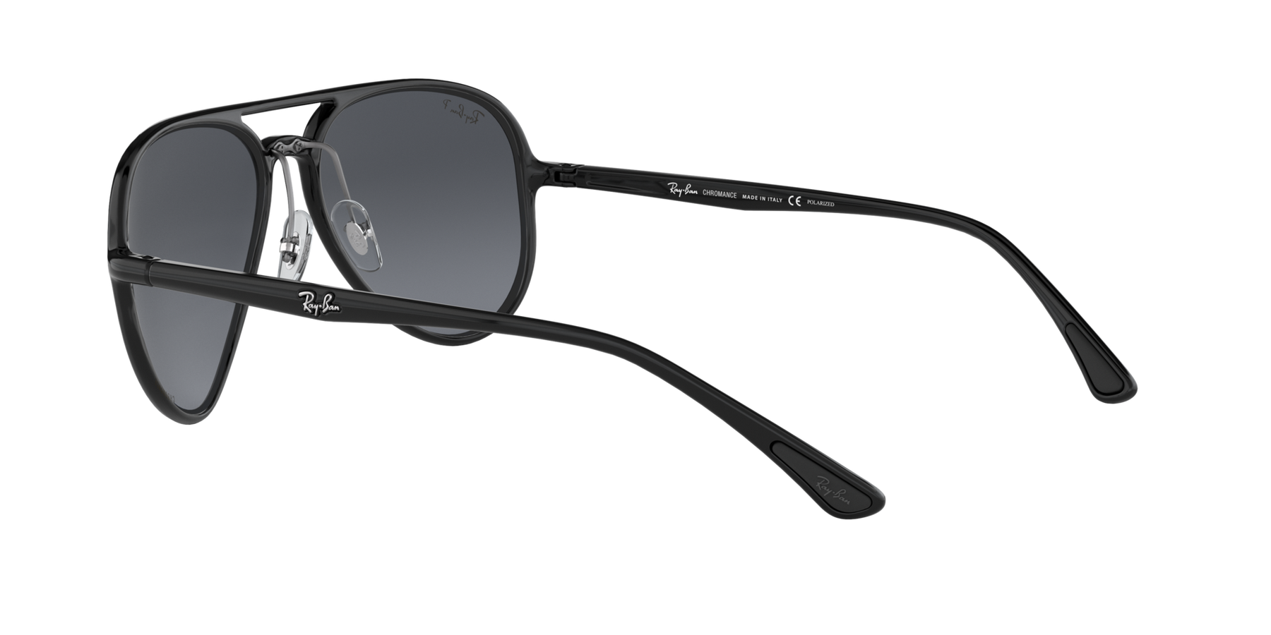 RB4320CH - Svart - Blue Mirror Gold Gradient