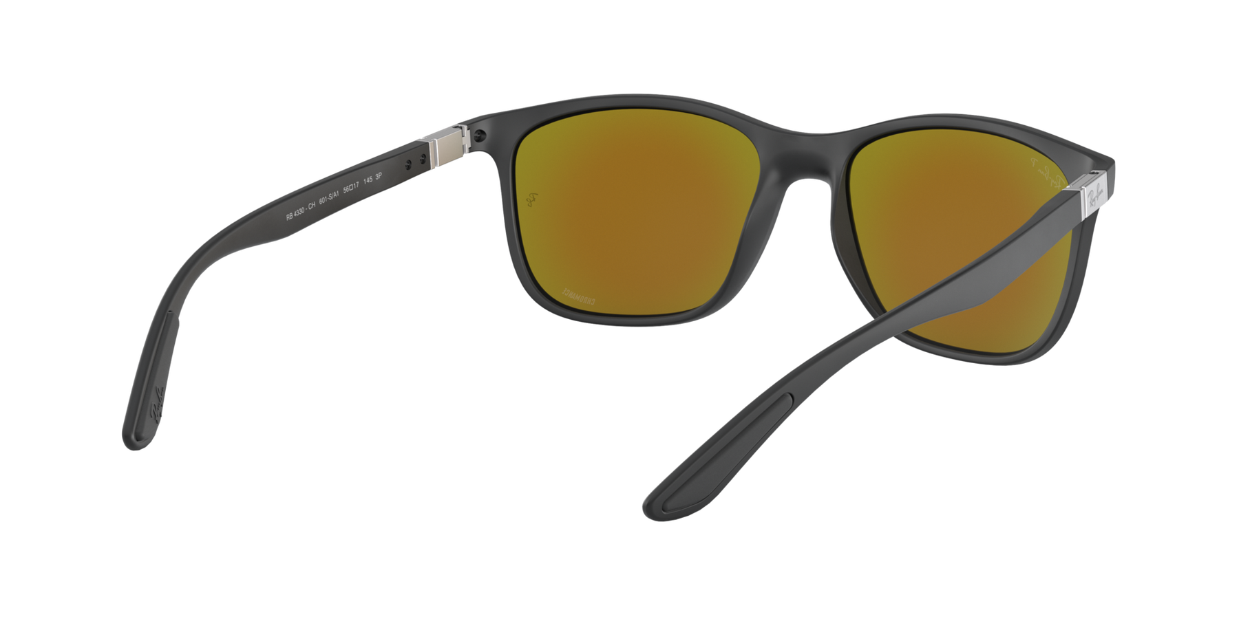 RB4330CH - Matte Black - Green Mirror Blue
