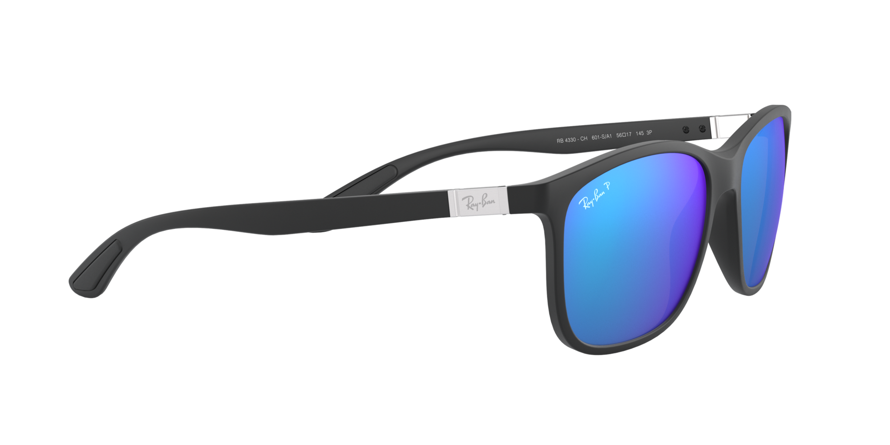 RB4330CH - Matte Black - Green Mirror Blue