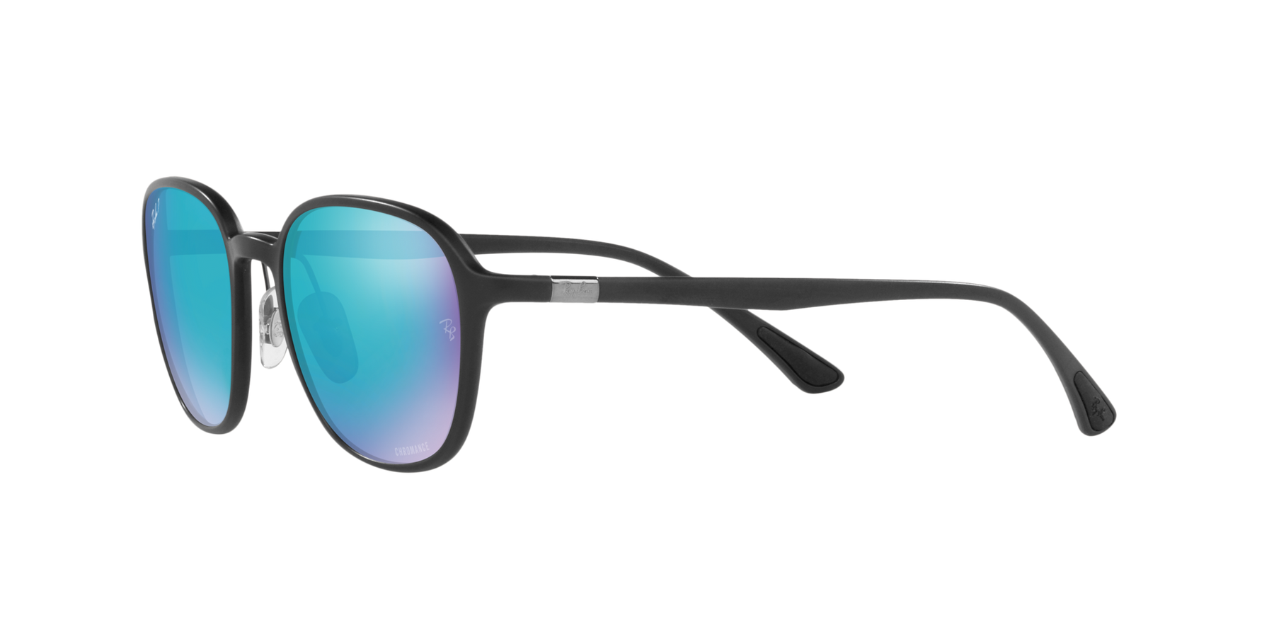 RB4341CH - Sanding Black - Green Mirror Blue Polarized