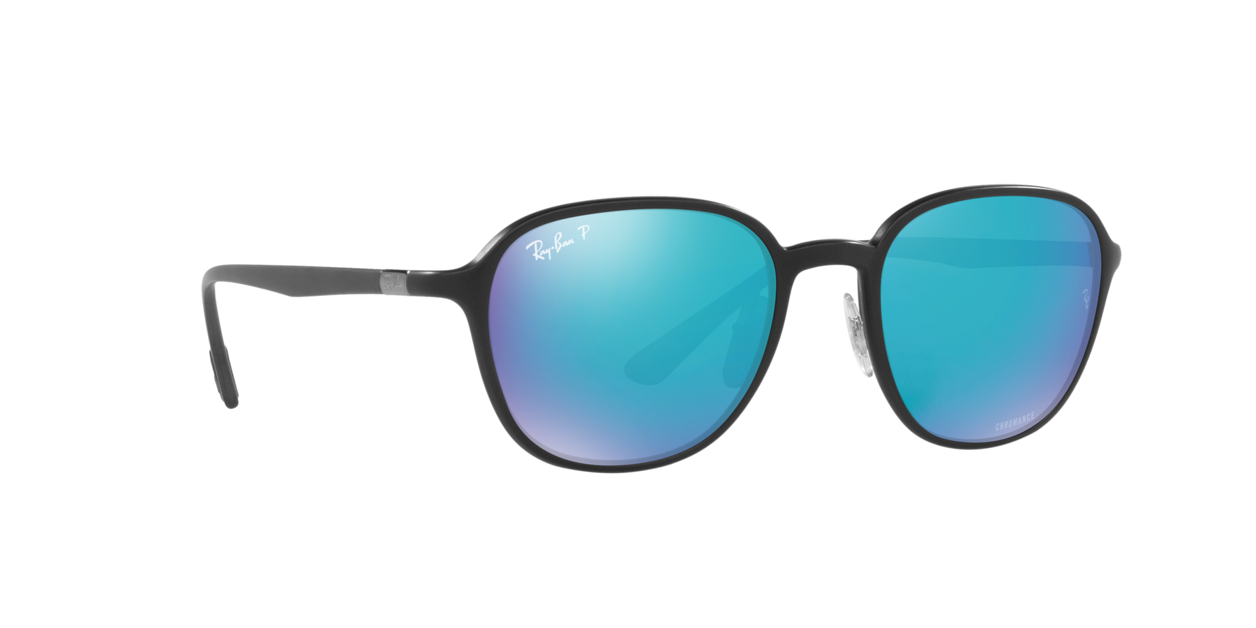 RB4341CH - Sanding Black - Green Mirror Blue Polarized