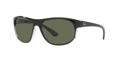 RB4351 - Black On Transparent - Dark Green Polarized