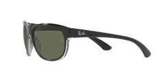 RB4351 - Black On Transparent - Dark Green Polarized