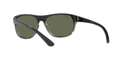 RB4351 - Black On Transparent - Dark Green Polarized