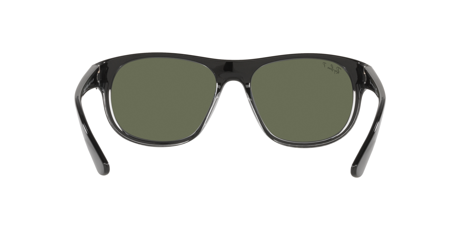 RB4351 - Black On Transparent - Dark Green Polarized