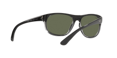 RB4351 - Black On Transparent - Dark Green Polarized