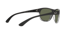 RB4351 - Black On Transparent - Dark Green Polarized