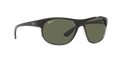 RB4351 - Black On Transparent - Dark Green Polarized
