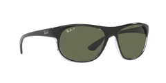 RB4351 - Black On Transparent - Dark Green Polarized