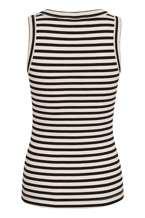 DagnaIW Striped Tank - Black/Whisper White