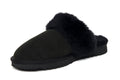 Slipper Shearling Suede - Black - Cedrico - Sko - VILLOID.no