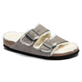 Arizona Shearling Suede Leather Narrow - Stone Coin