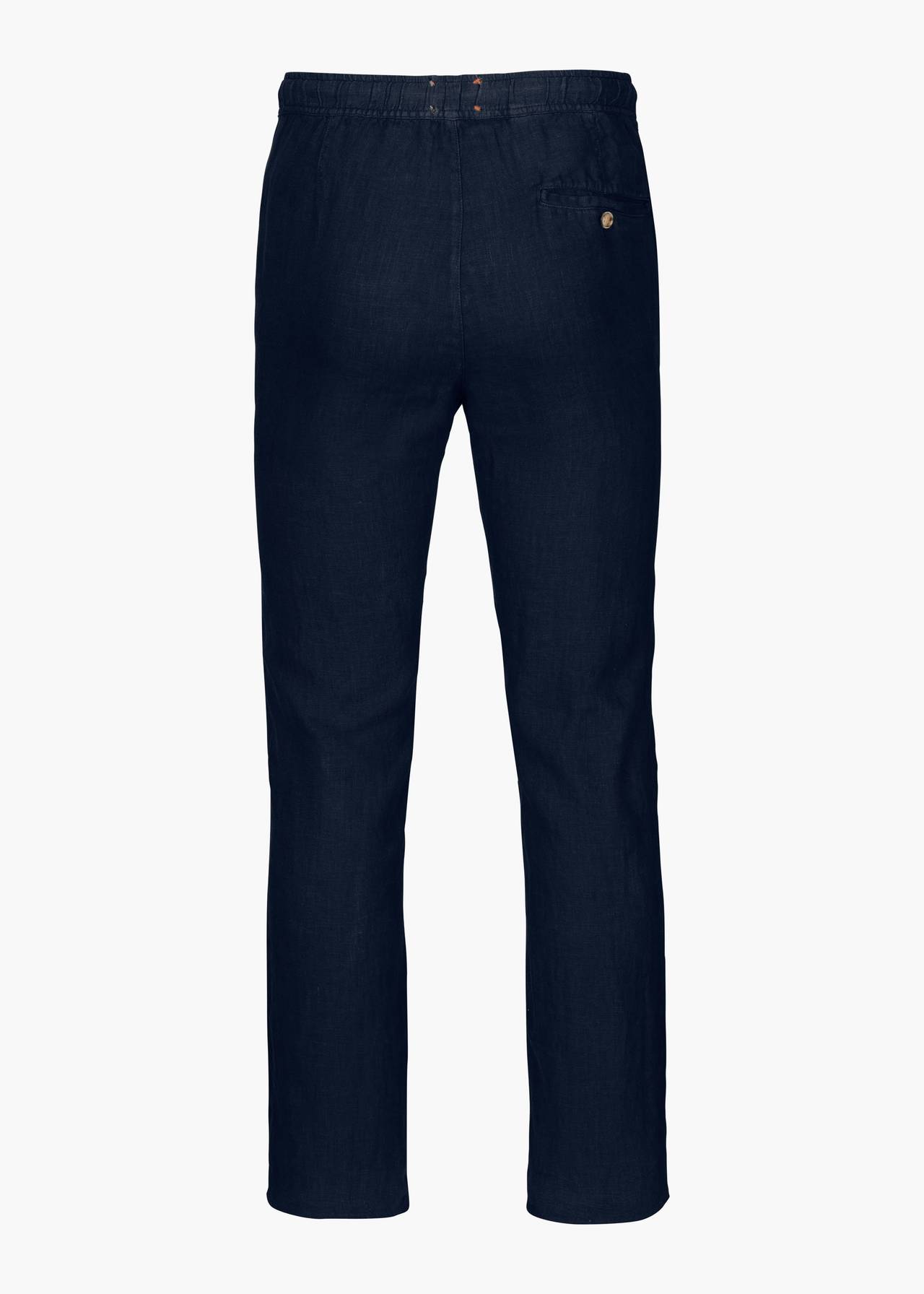 Amalfi Slim Linen Pant - Navy