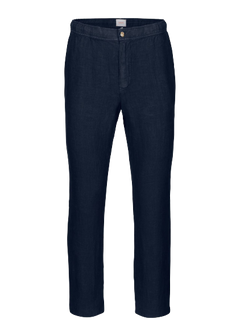 Amalfi Slim Linen Pant - Navy