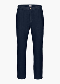 Amalfi Slim Linen Pant - Navy